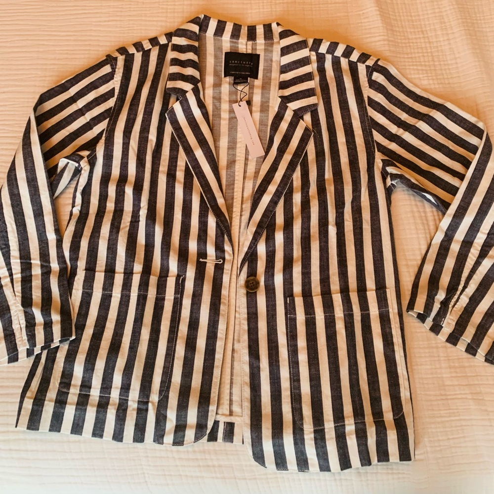 Sanctuary stripped blazer NWT sz M